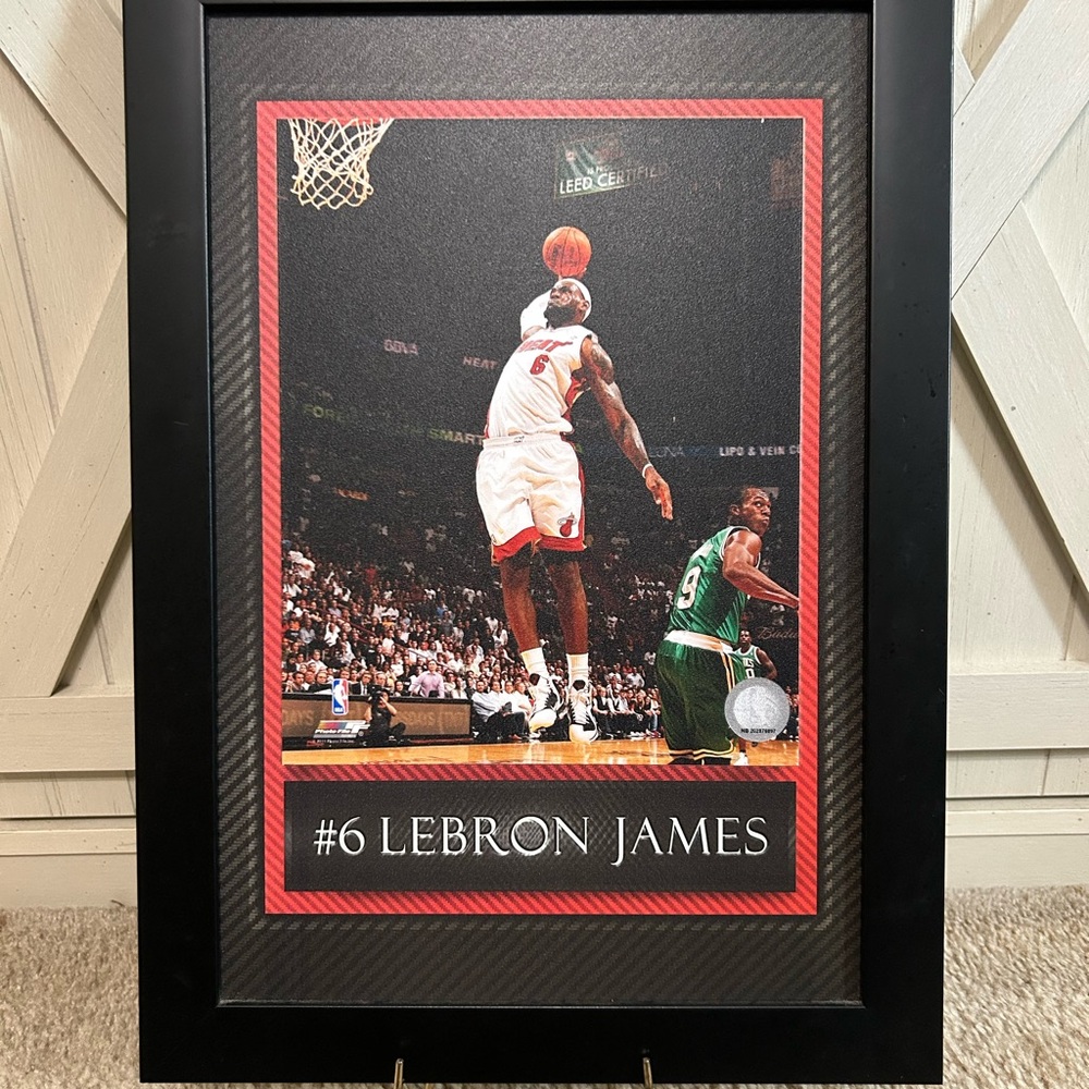 Framed LeBron James Basketball Poster